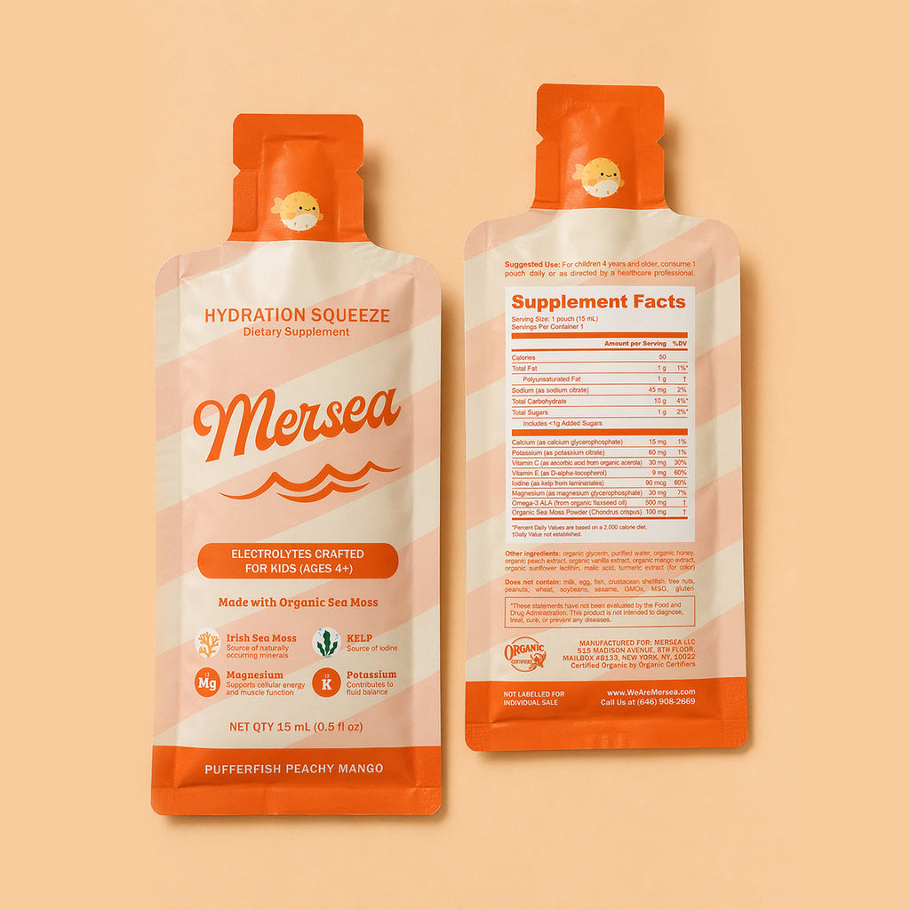 Duo Pack: Kids Hydration Squeeze Electrolyte Gel with Organic Sea Moss